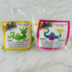 Vintage McDonald's Mix 'Em Up Monsters Corkle & Blibble Happy Meal Toys